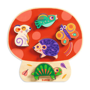 Puzzle din lemn Ciupercuta Anianco, Djeco3070900010666