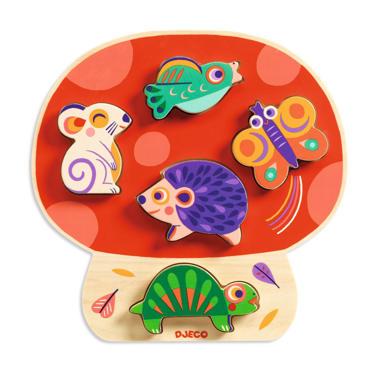 Puzzle din lemn Ciupercuta Anianco, Djeco3070900010666