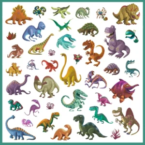 Abtibilduri Dinozauri, Djeco