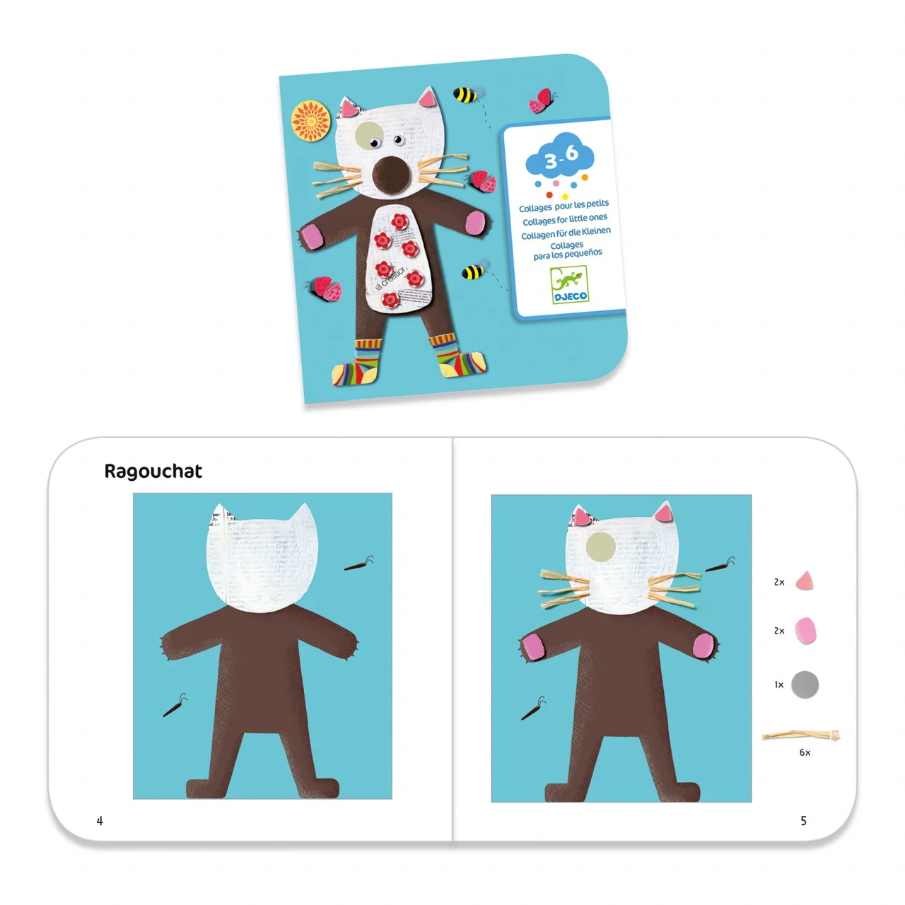 Joc creativ Colaje pentru cei mici, Djeco3070900086647 - imagine 6
