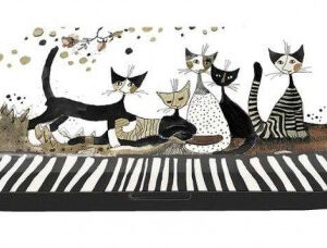 Etui pentru ochelari Rosina Wachtmeister Cats Sepia, Fridolin