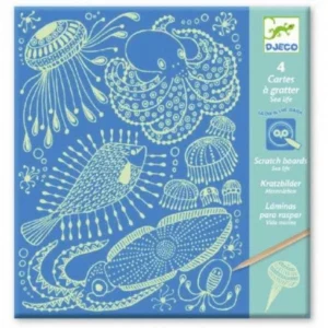 Joc creativ de razuit planse fluorescente In adancul oceanului, Djeco