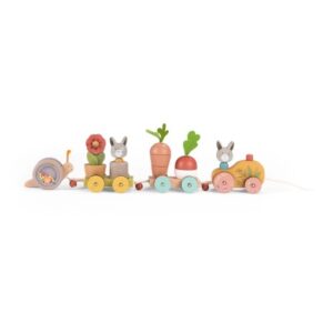 Trenulet din lemn cu activitati, Moulin Roty
